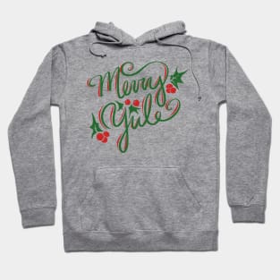 Merry Yule Yuletide Holly Hoodie